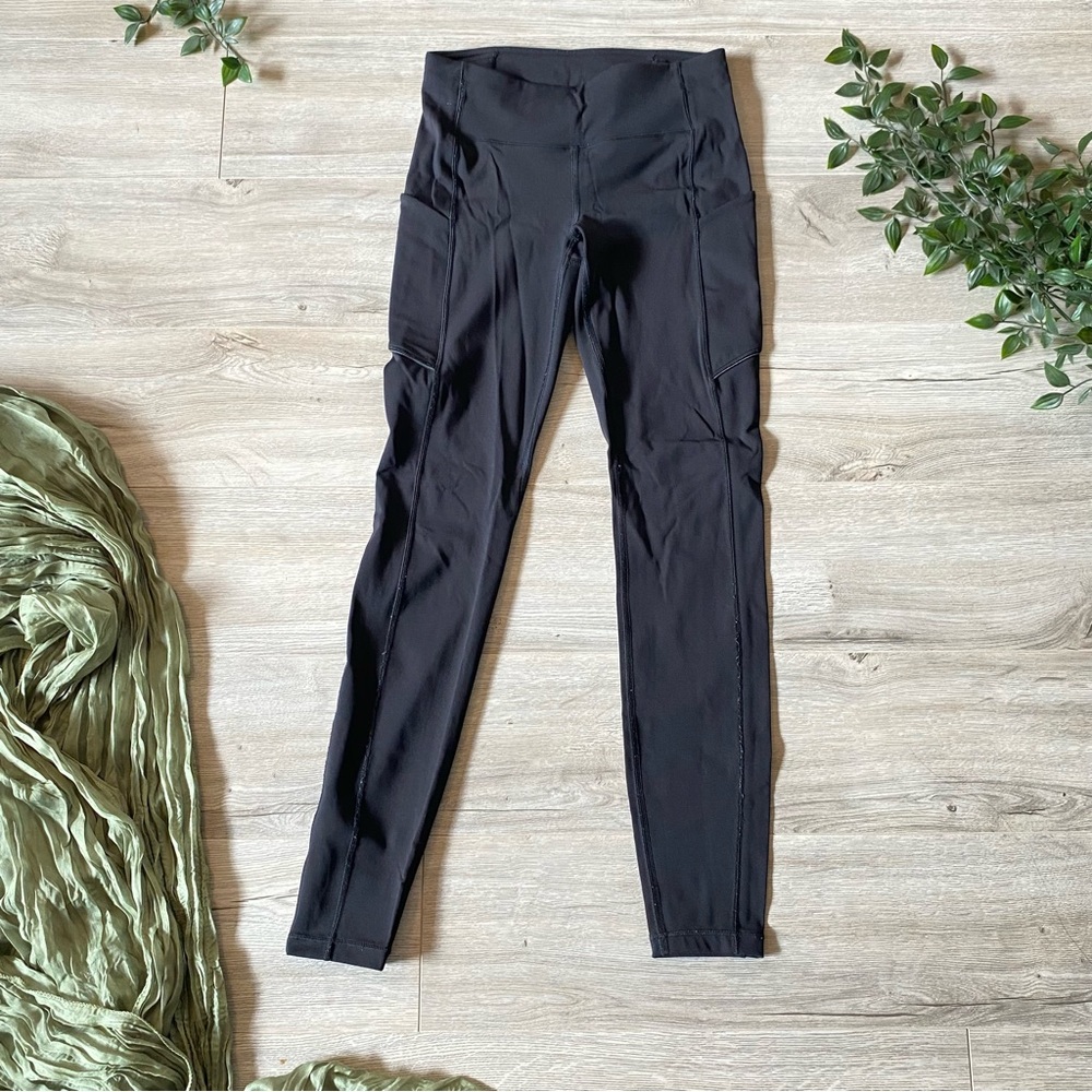 Black leggings with pockets from Lululemon - size 4